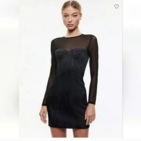 Alice + Olivia Women's Takako Crewneck Mini Dress Size 0 NWT - Picture 8 of 13